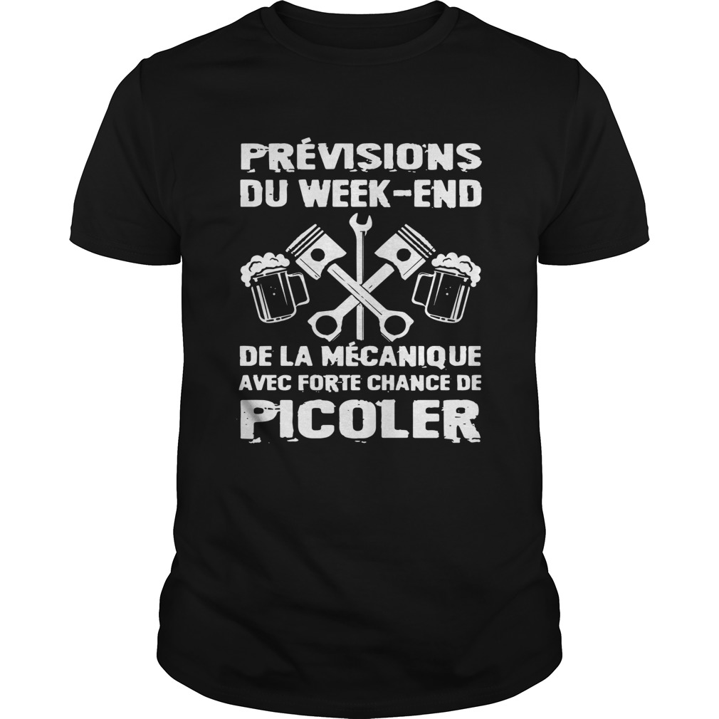 Prvisions Du Weekend De La Mcanique shirt
