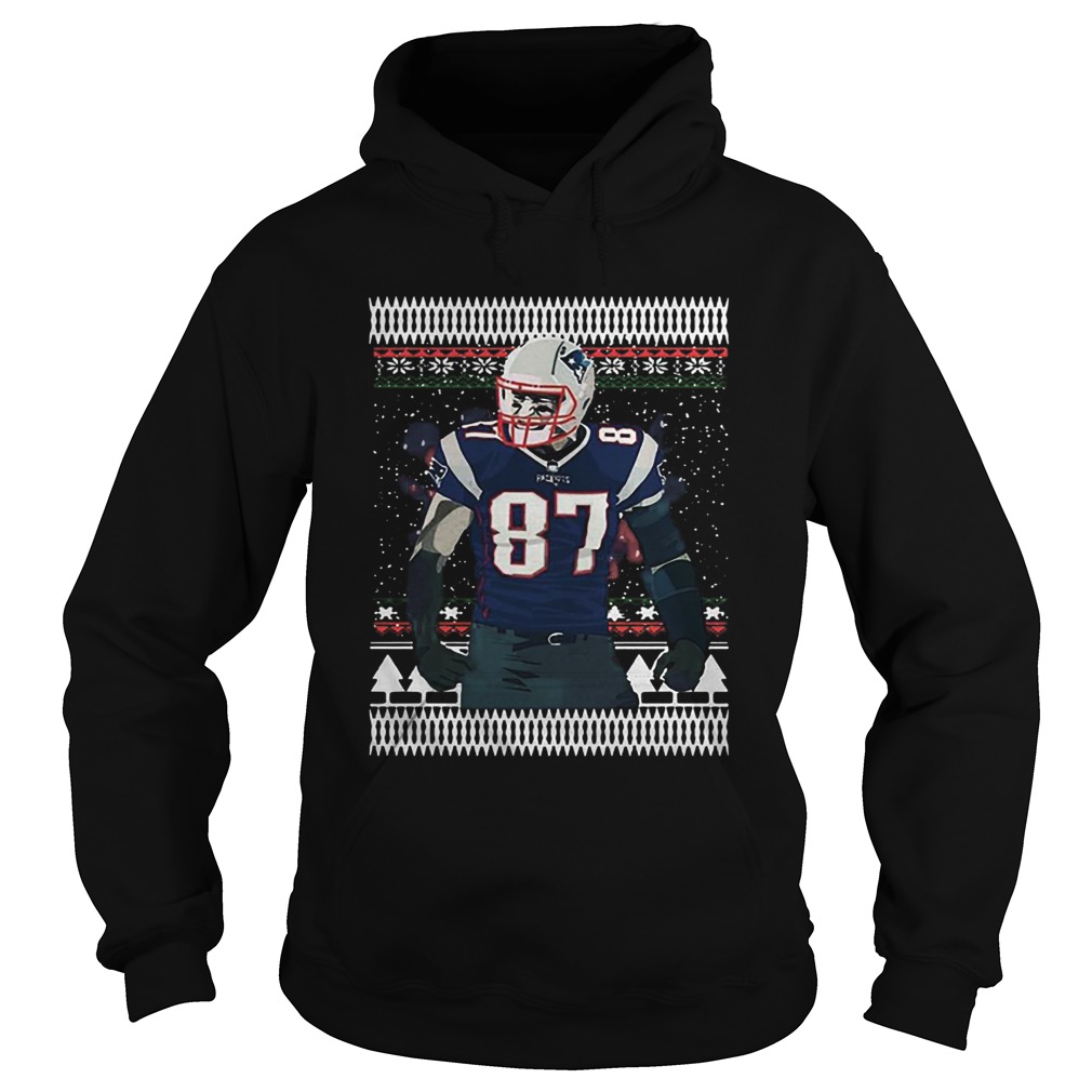 Rob Gronkowski 87 New England Patriots Ugly Christmas Hoodie