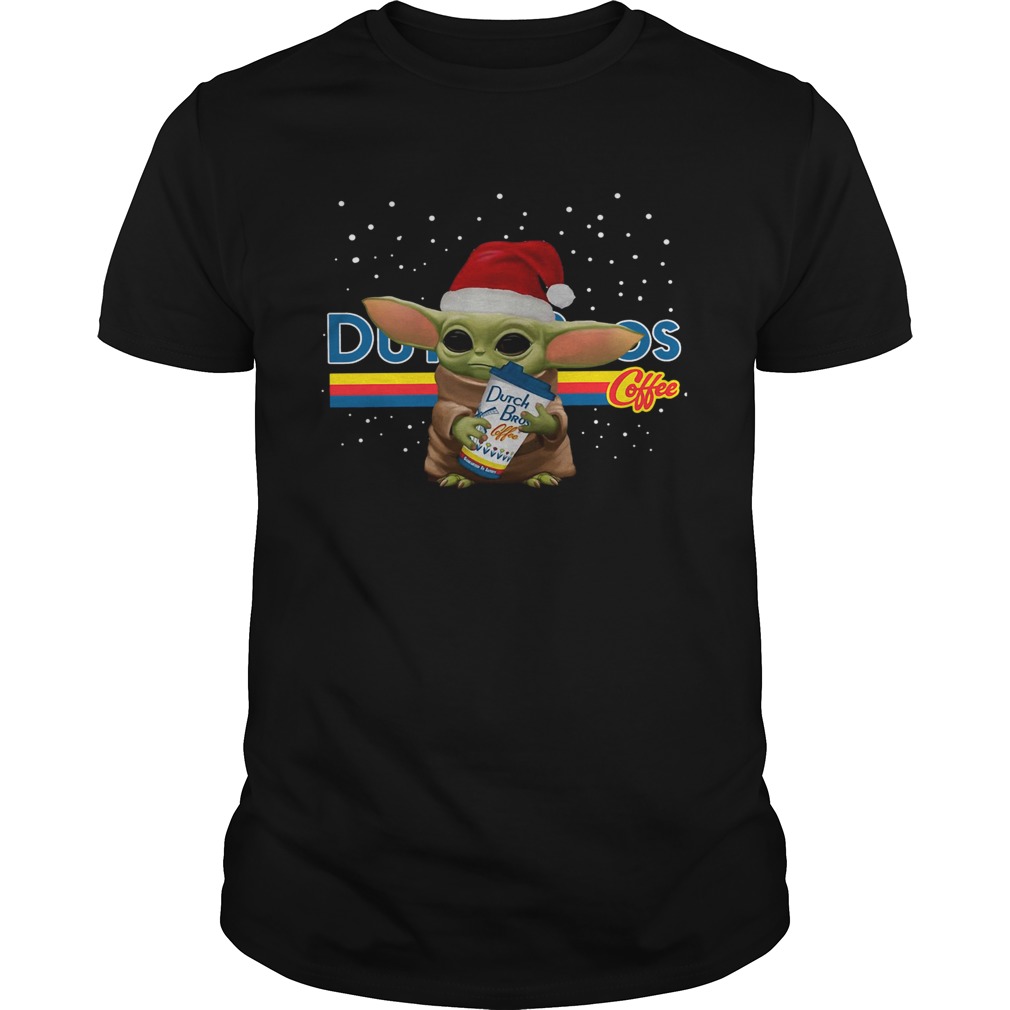 Santa Baby Yoda Dutch Bros Coffee shirt