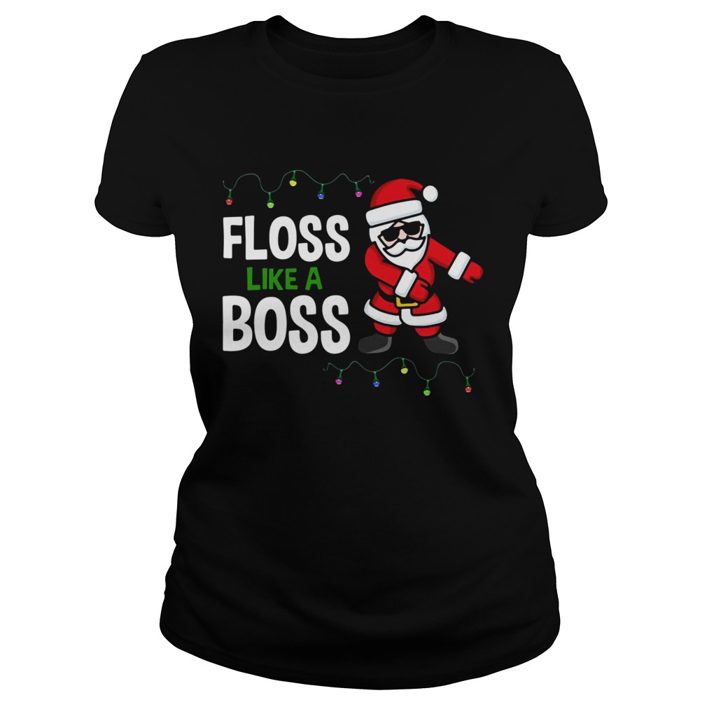 Santa Floss Like A Boss Christmas Classic Ladies
