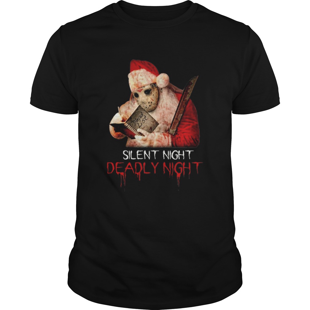 Santa Jason Voorhees silent night deadly night Christmas shirt