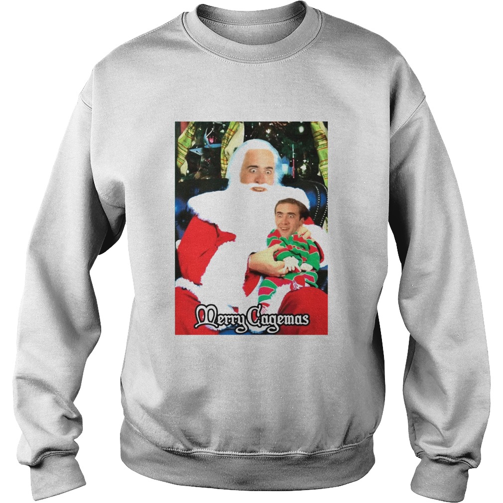 Santa Knee Nicolas Cage Merry Cagemas Sweatshirt