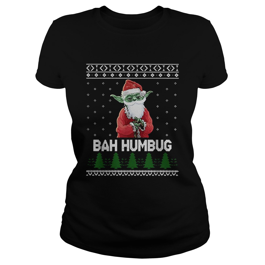 Santa Yoda Bah Humbug Christmas ugly Classic Ladies
