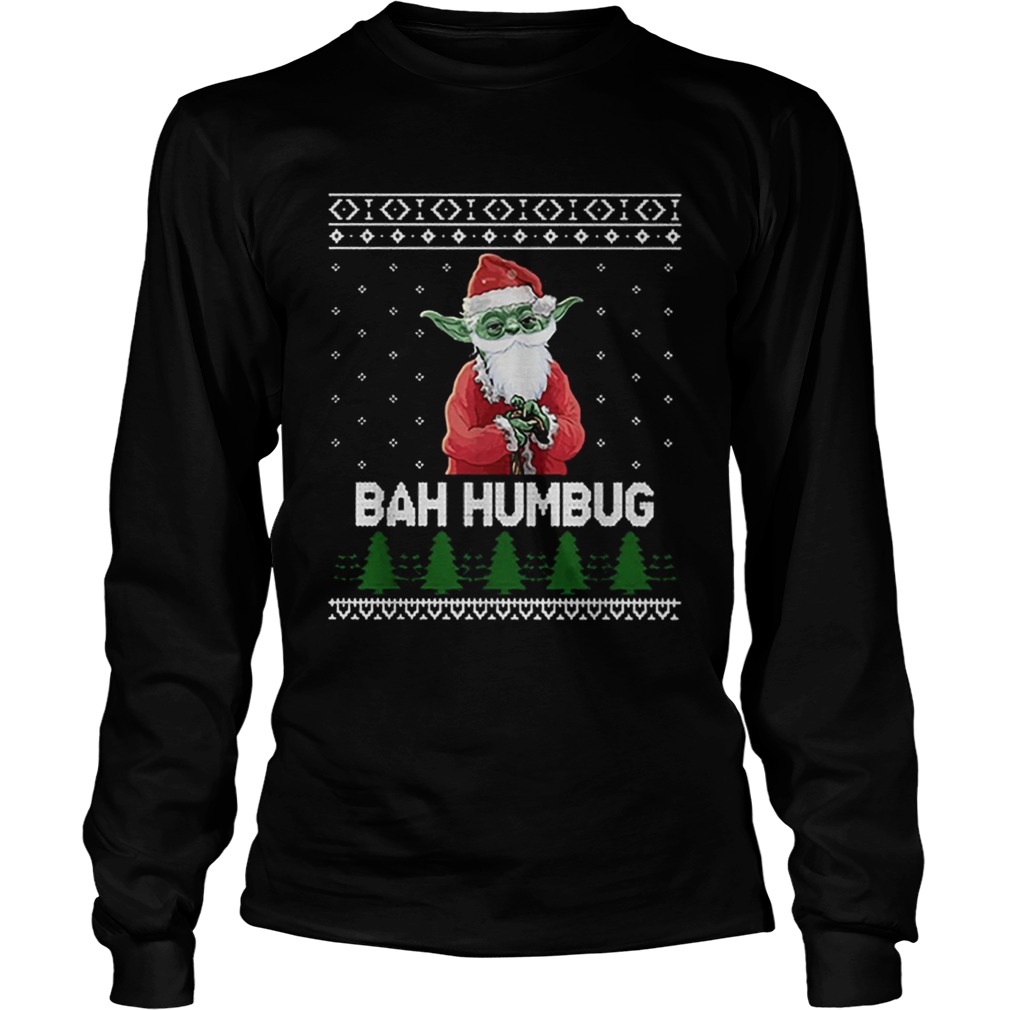 Santa Yoda Bah Humbug Christmas ugly LongSleeve