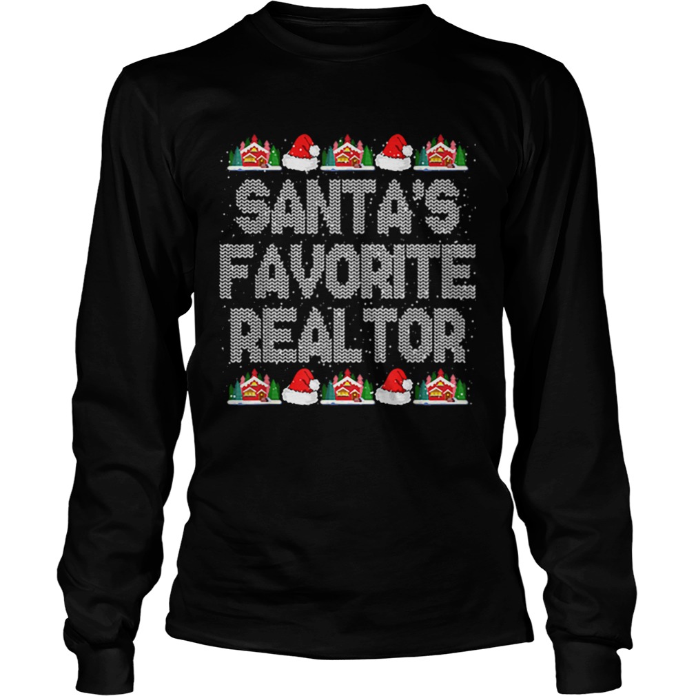 Santas Favorite Realtor Christmas Gift for Real Estate Agent LongSleeve