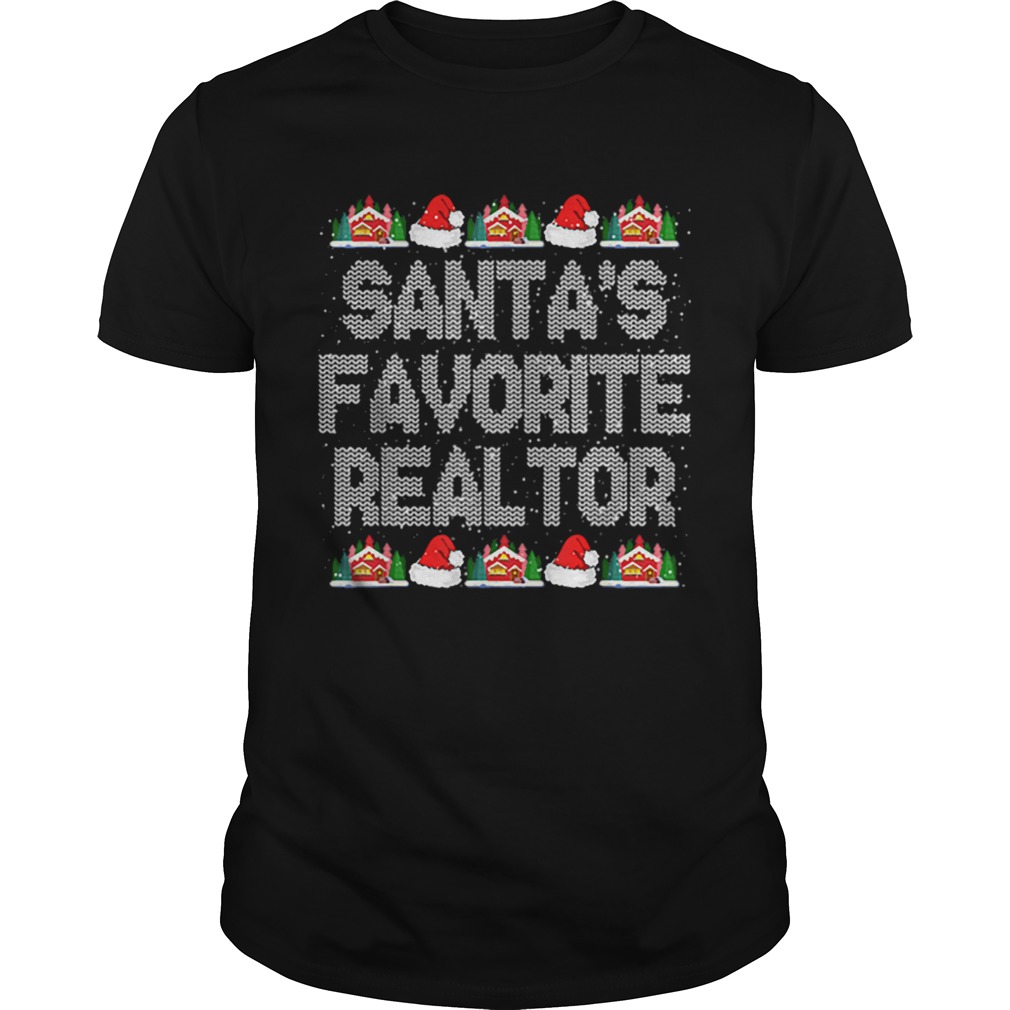 Santas Favorite Realtor Christmas Gift for Real Estate Agent shirt