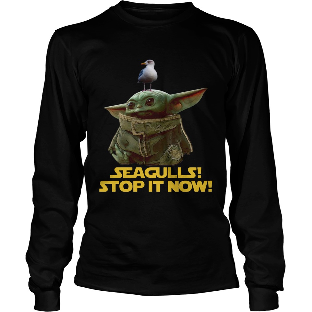 Seagulls Stop It Now Baby Yoda LongSleeve