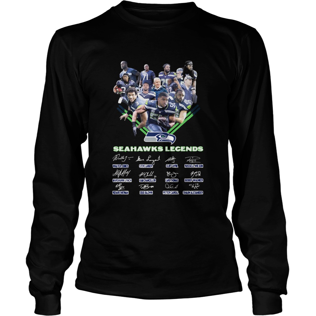 Seattle Seahawks Legends Players In My Heart Signatures LongSleeve