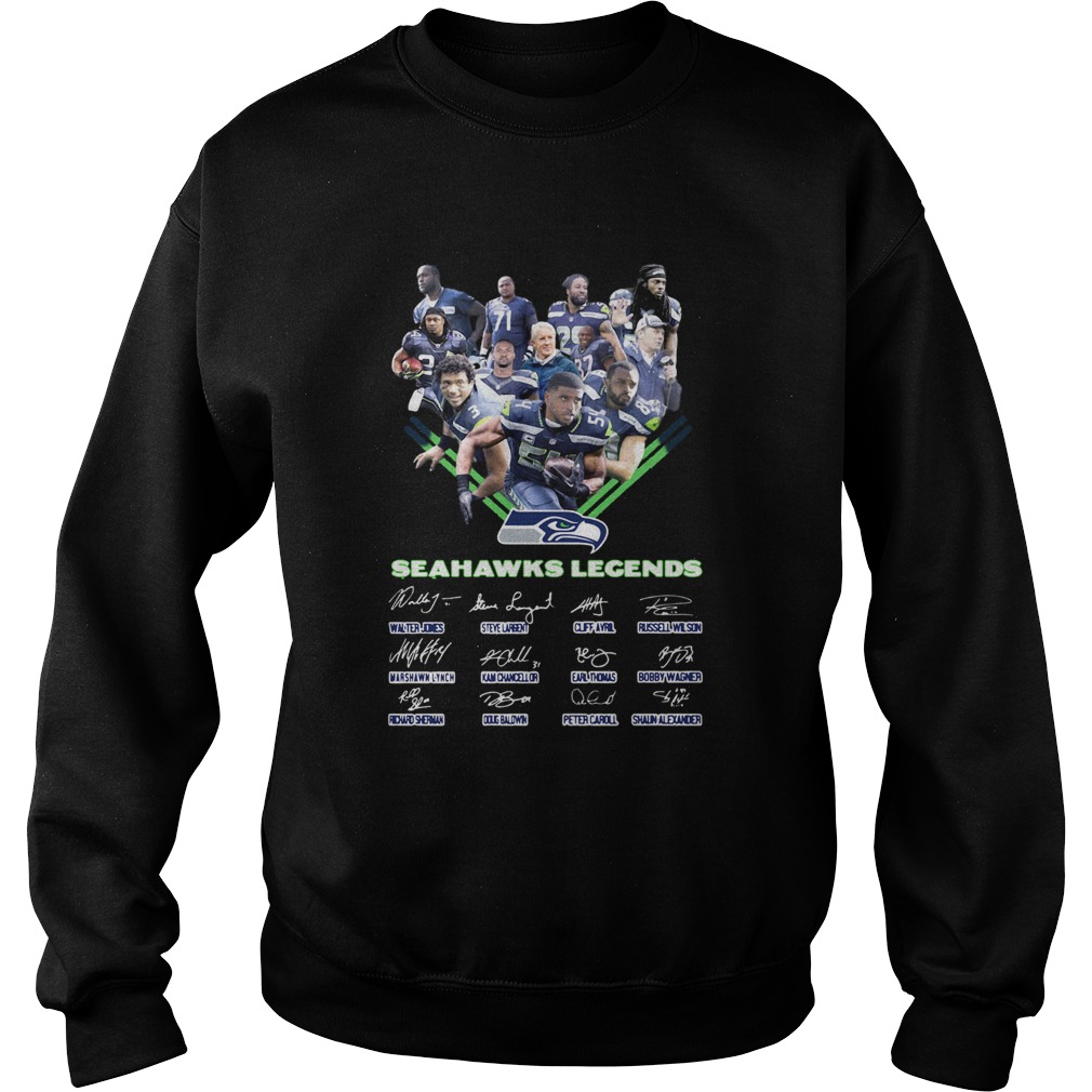 Seattle Seahawks Legends Players In My Heart Signatures Sweatshirt