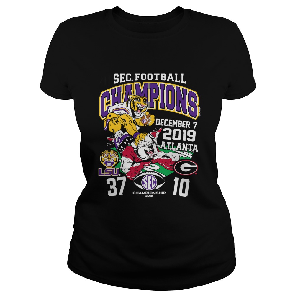 Sec Football Champions LSU Tigers Georgia Bulldogs Score December 7 2019 Atlanta Classic Ladies