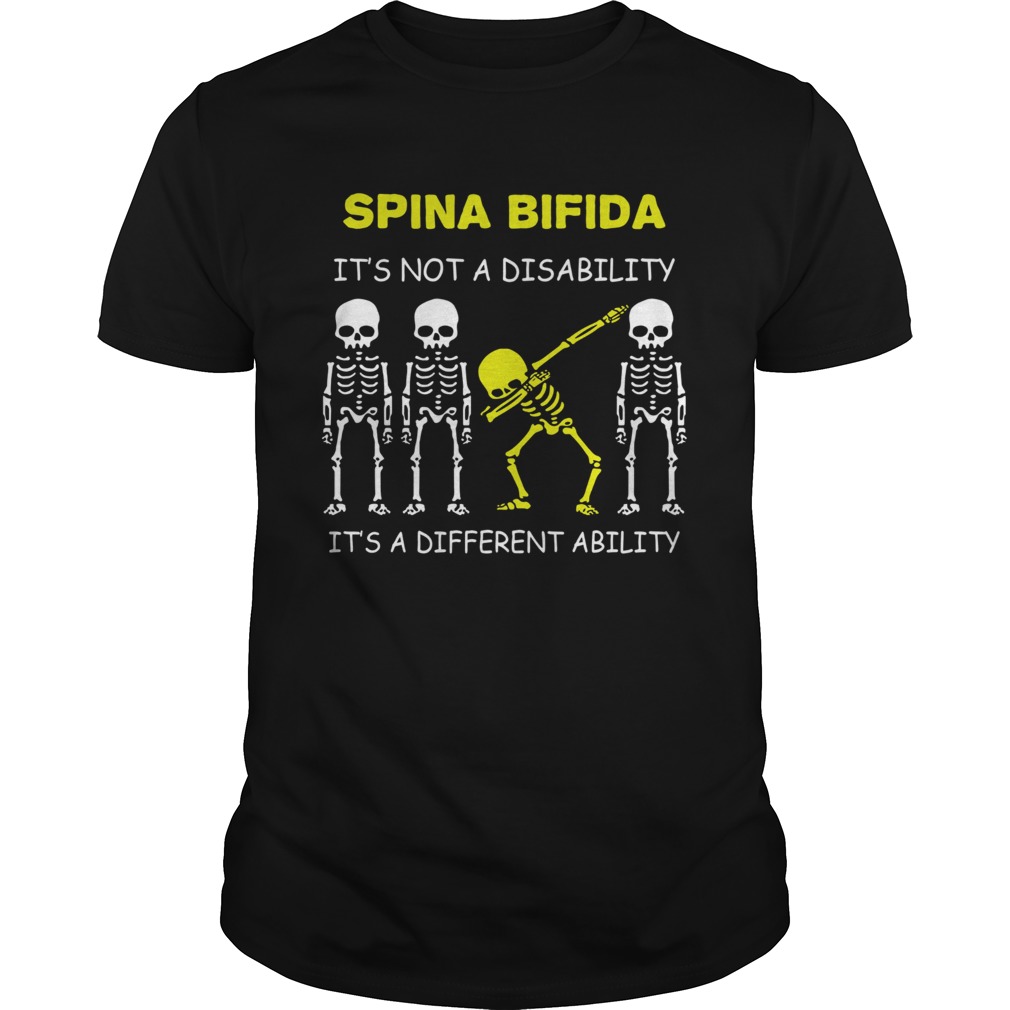 Skeleton spina bifida its not a disability its a different ability shirt