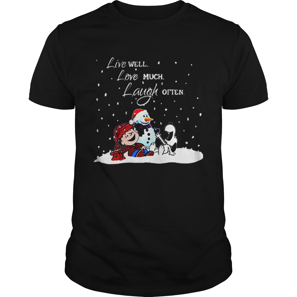 Snoopy Charlie Brown Live well love much laugh often Christmas Unisex