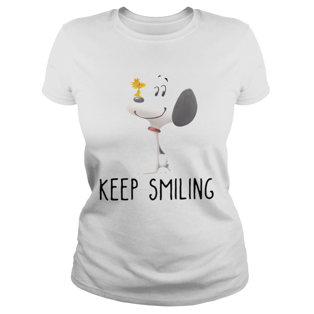 Snoopy and Woodstock keep smiling Classic Ladies