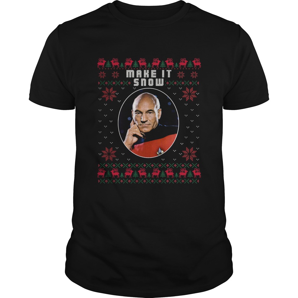 Star Trek Make It Snow Ugly Christmas Shirt