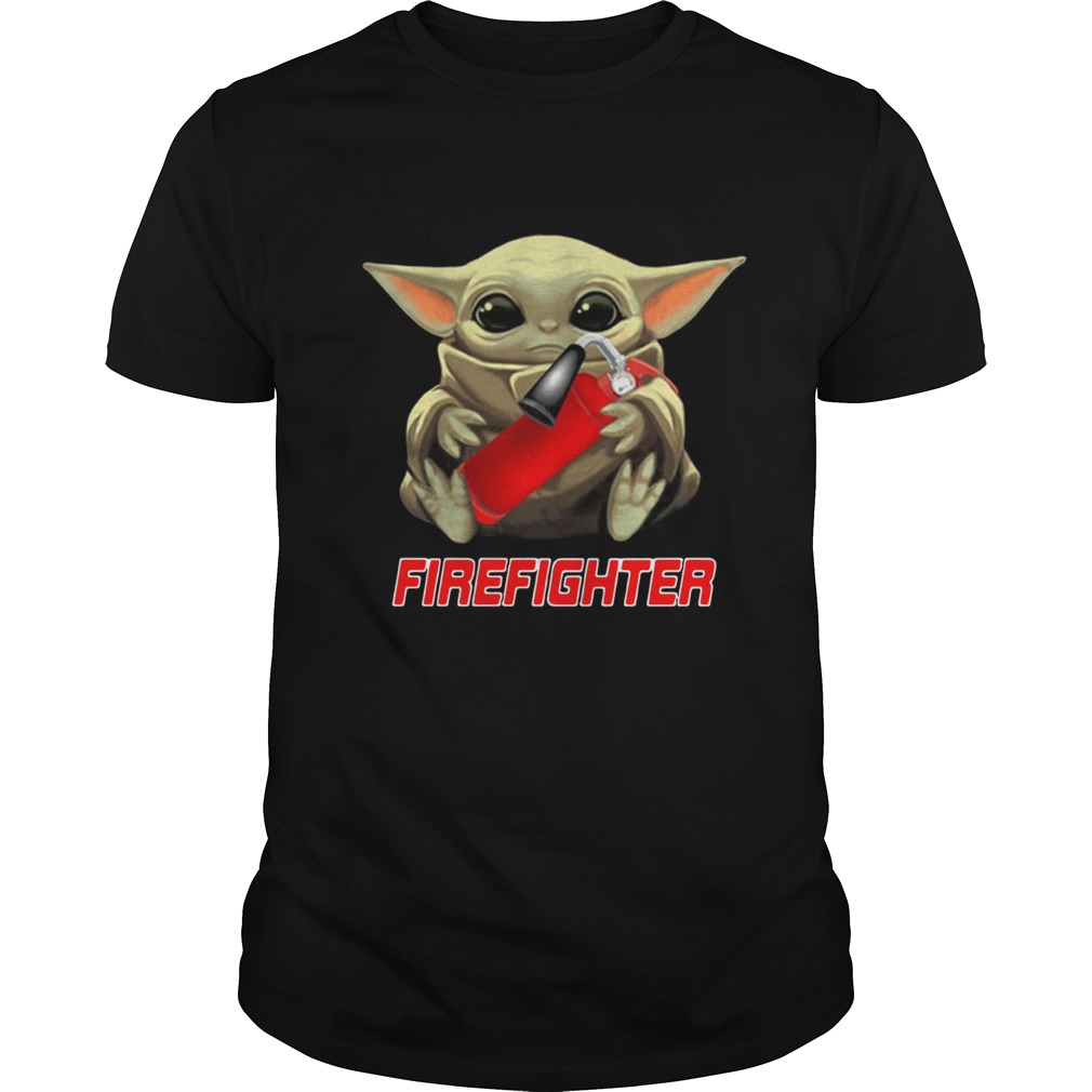 Star Wars Baby Yoda Hug Firefighter shirt