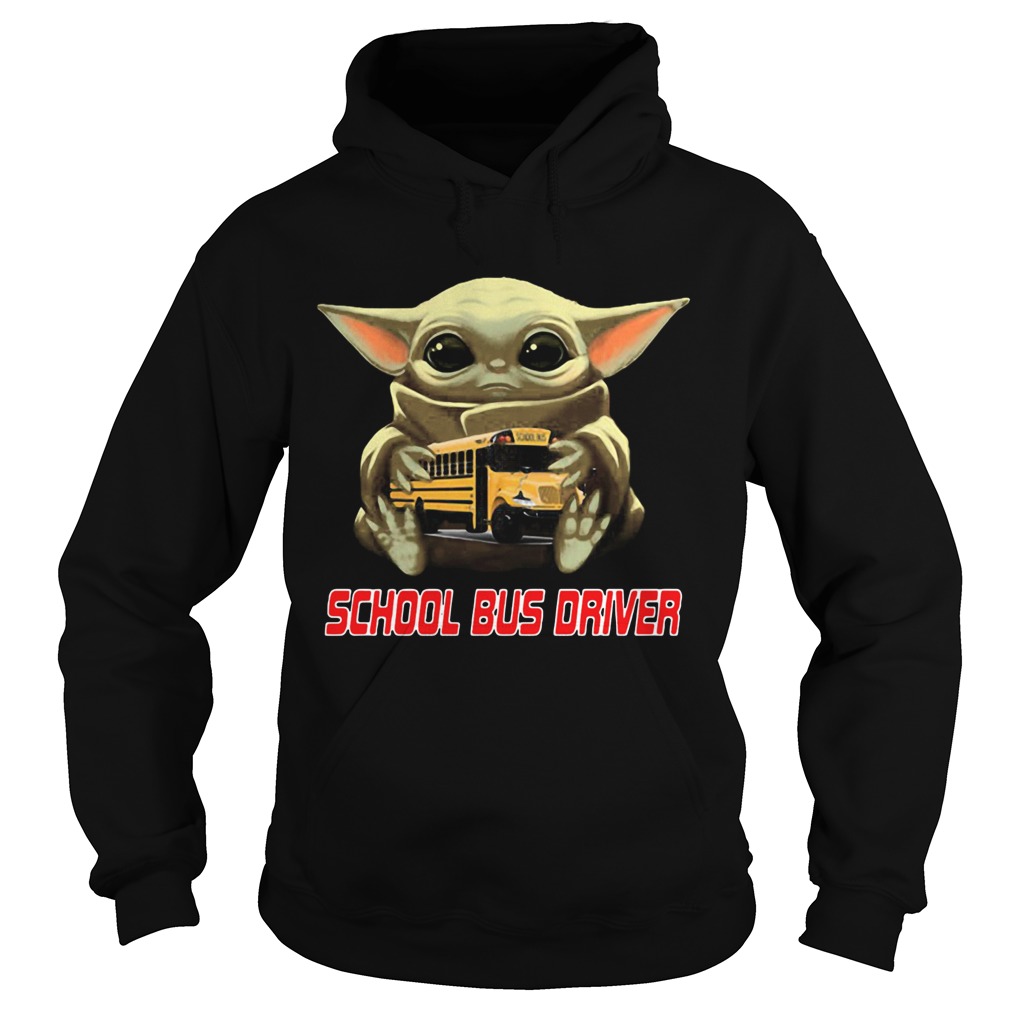 Star Wars Baby Yoda Hug School Bus Driver Hoodie