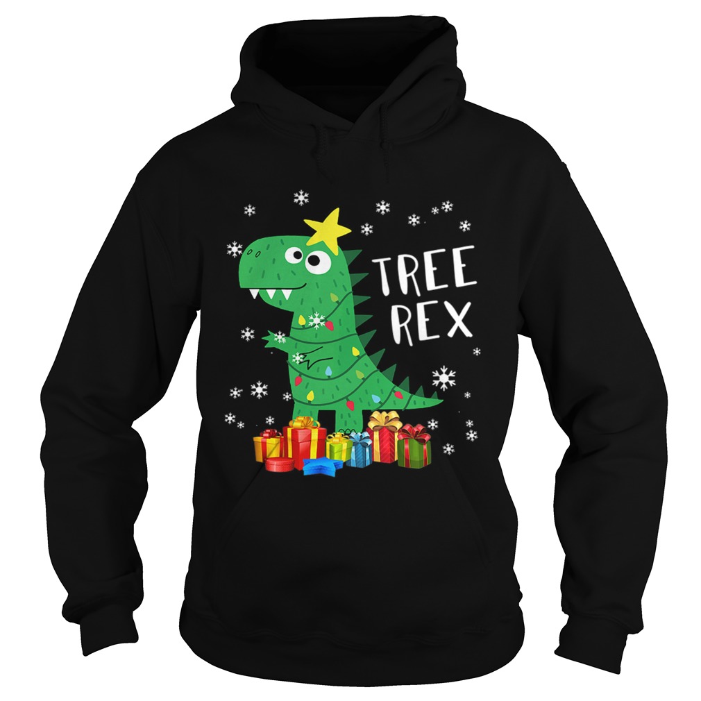 TRex Christmas Tree Dinosaur Christmas Hoodie