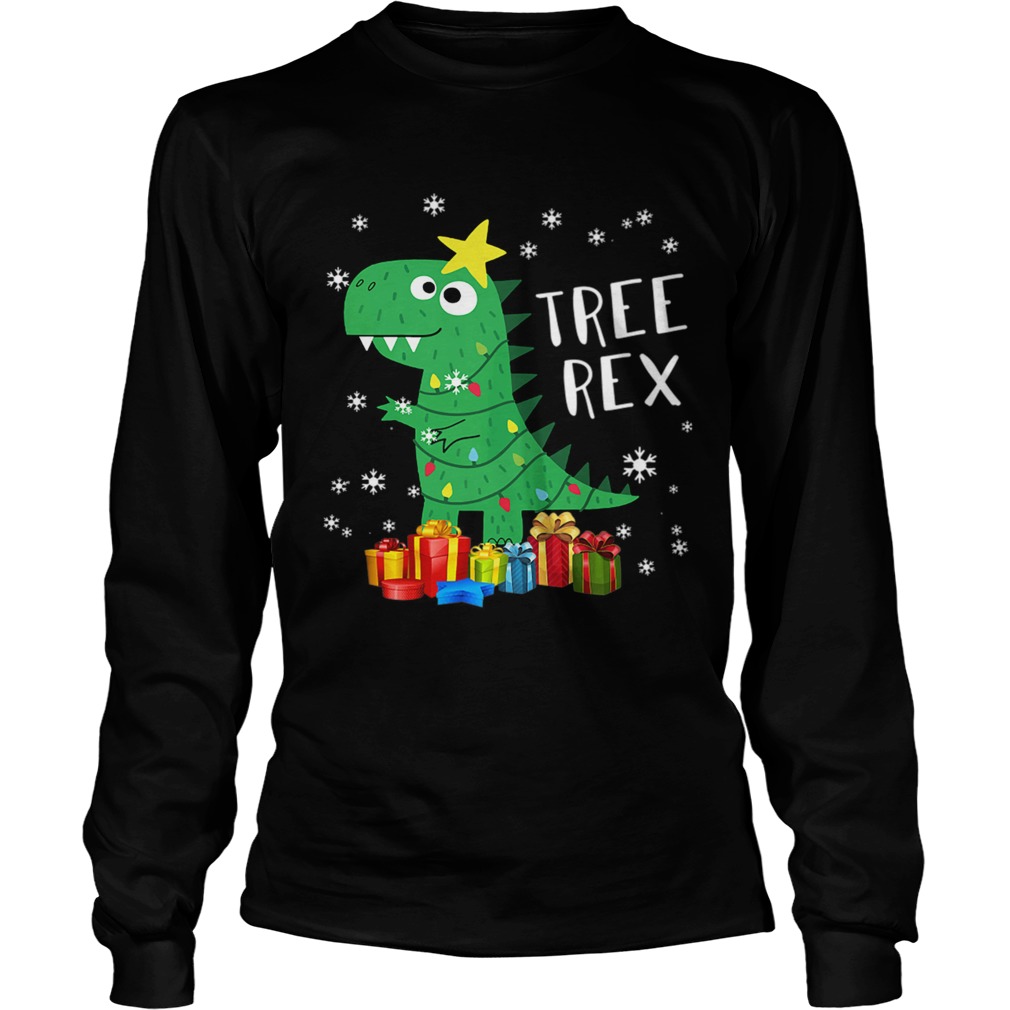 TRex Christmas Tree Dinosaur Christmas LongSleeve