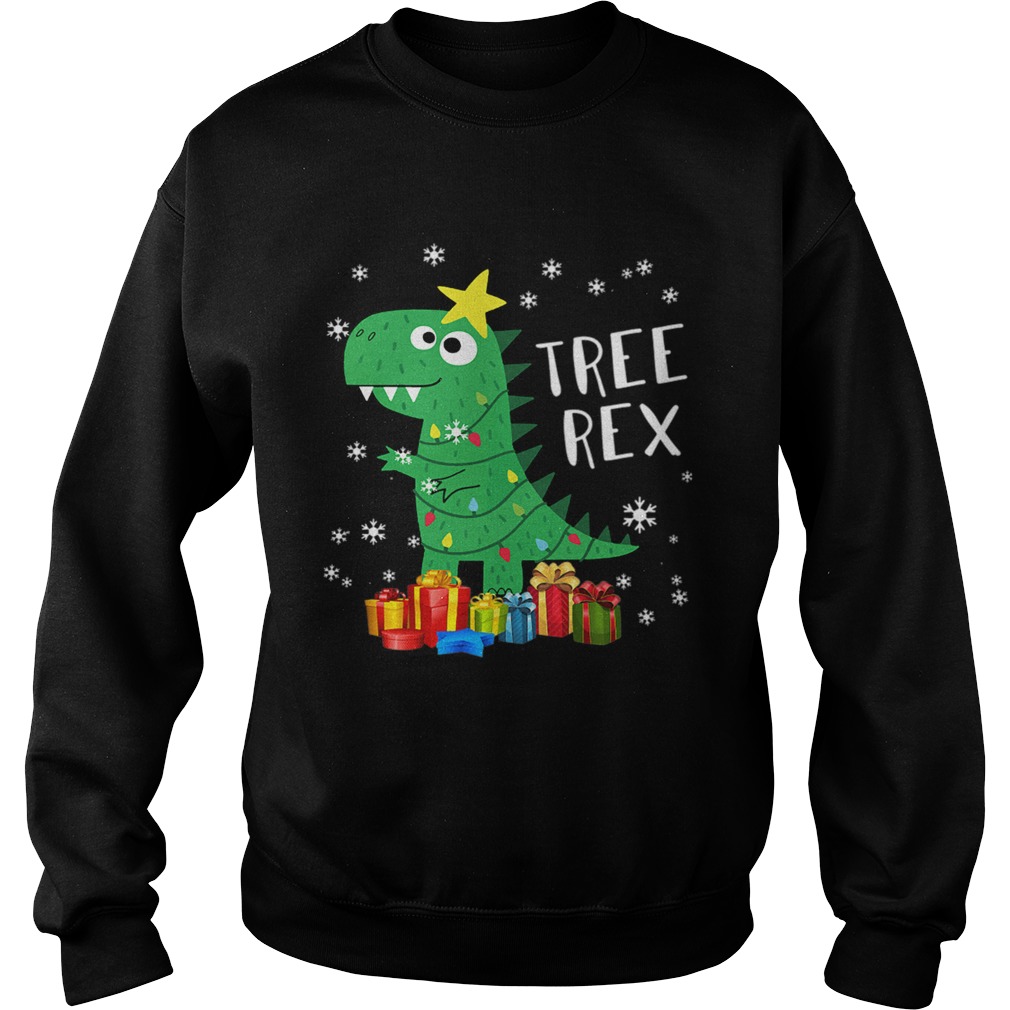 TRex Christmas Tree Dinosaur Christmas Sweatshirt