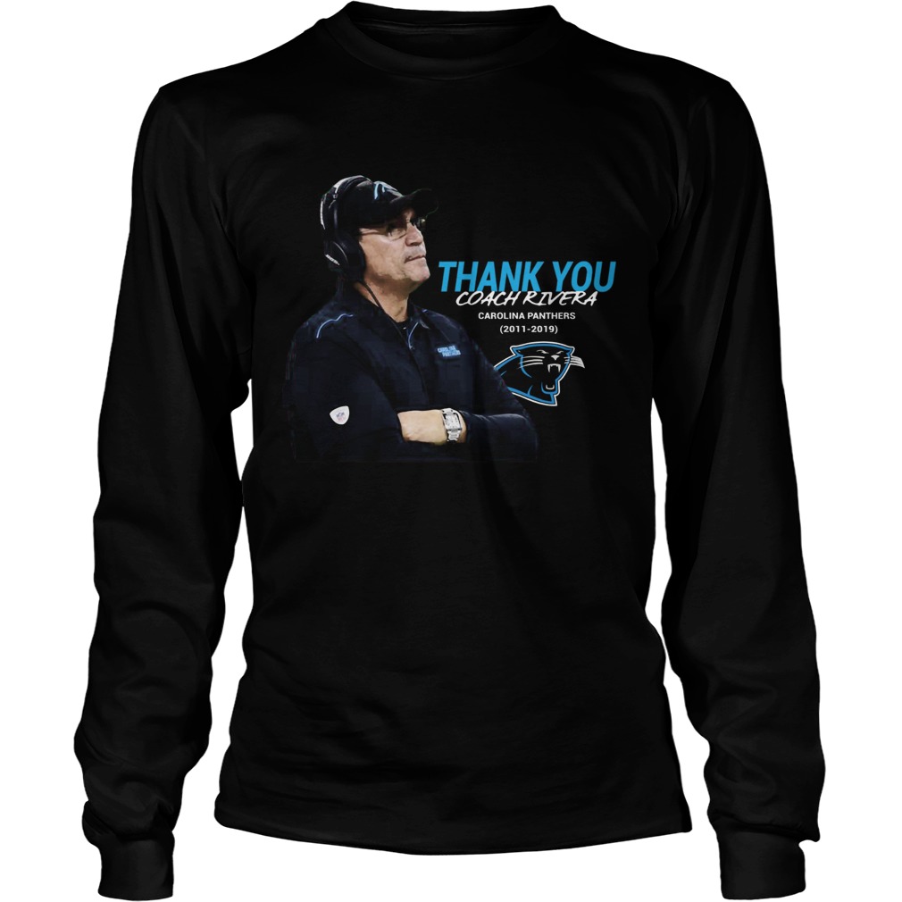 Thank You Coach Ron Rivera Carolina Panthers 2011 2019 LongSleeve