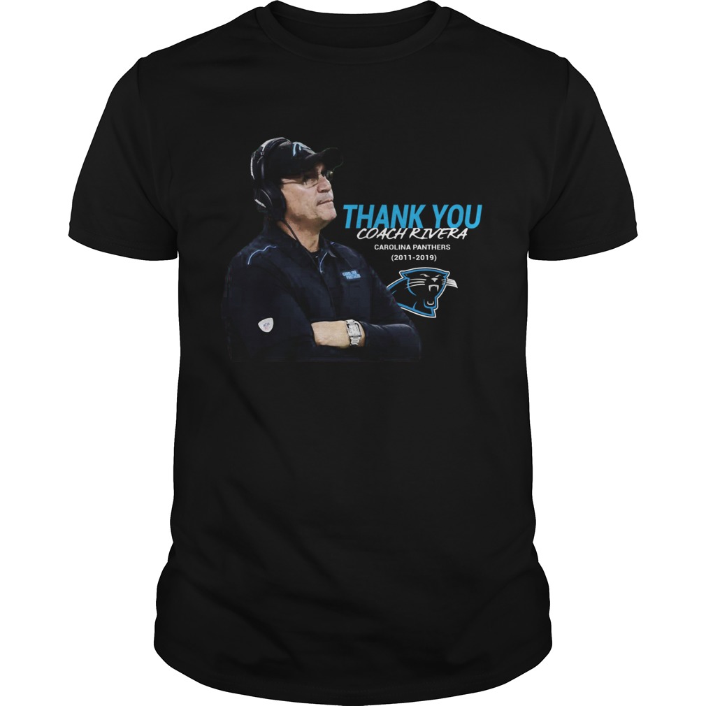 Thank You Coach Ron Rivera Carolina Panthers 2011 2019 Shirt