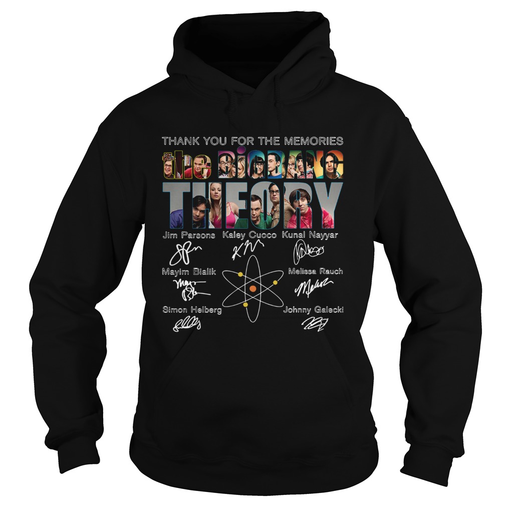 Thank you for the memories The BigBang Theory characters signatures Hoodie