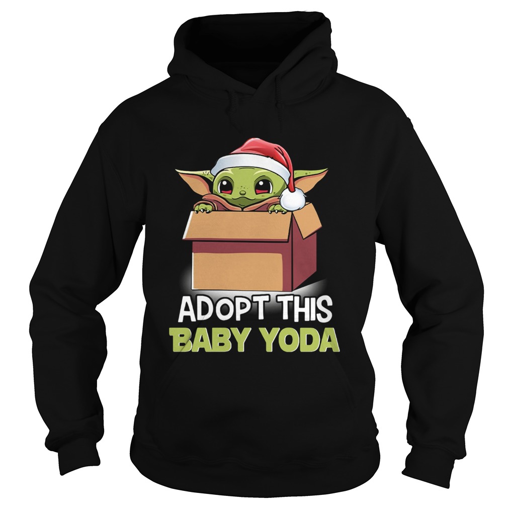 The Mandalorian Baby Yoda adopt this baby Yoda Christmas Hoodie