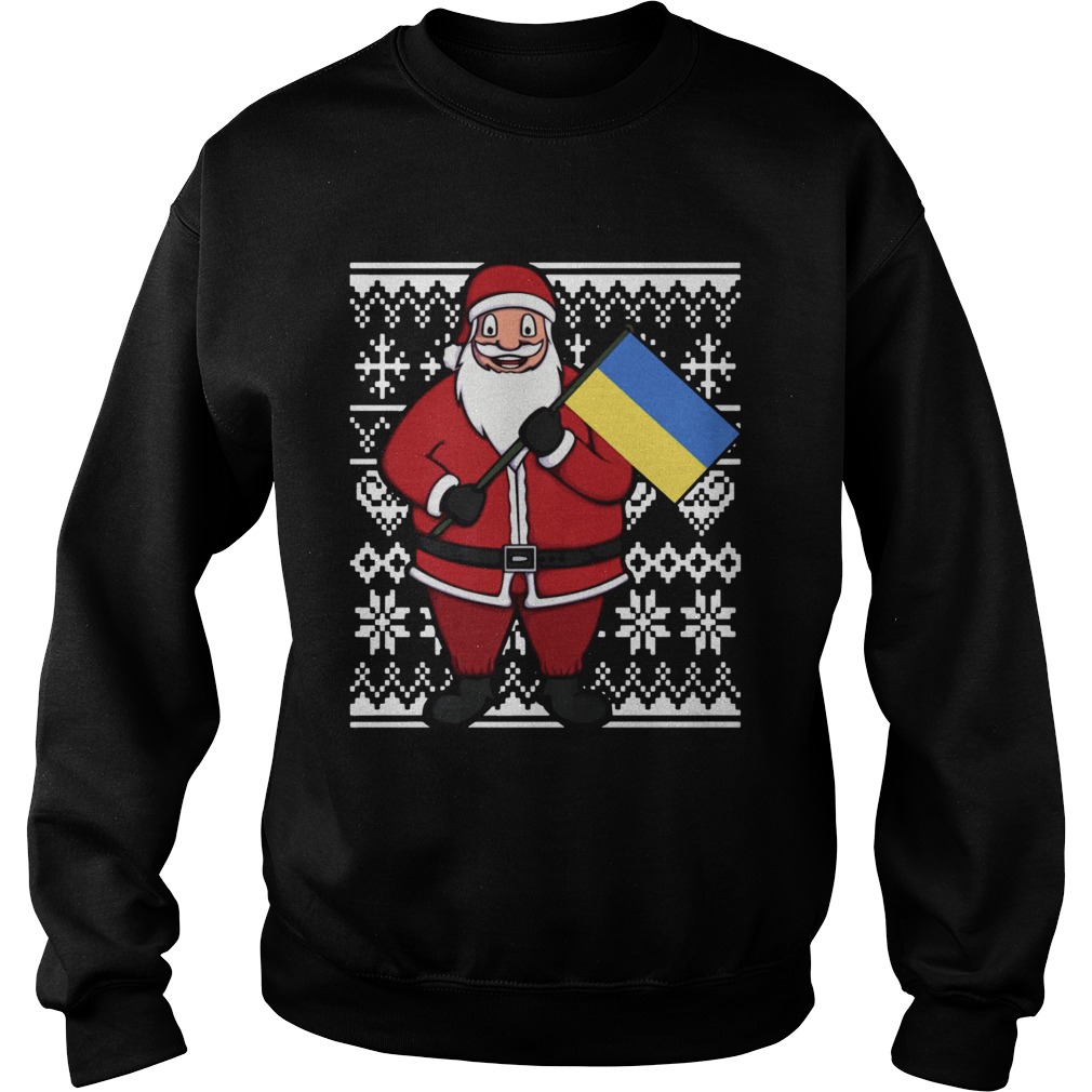 Ukraine Flag Santa Ukrainian Ugly Christmas Sweatshirt