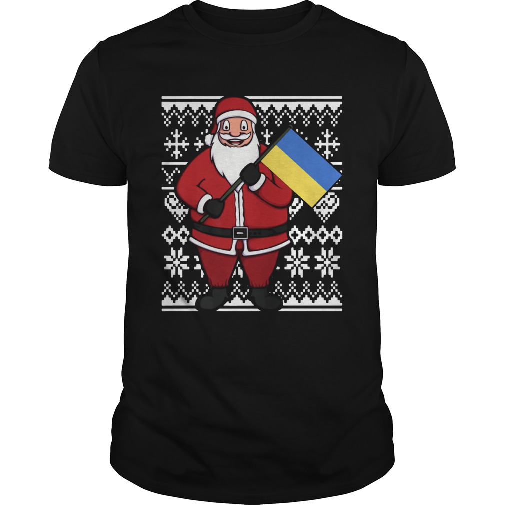 Ukraine Flag Santa Ukrainian Ugly Christmas shirt