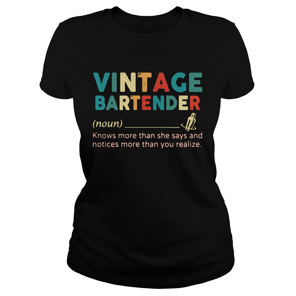 Vintage Bartender Definition Noun Classic Ladies