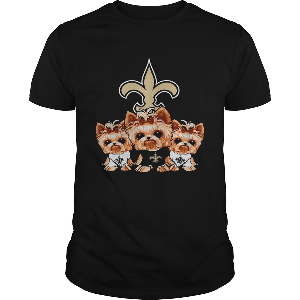 Yorkshire Terrier New Orleans Saints shirt