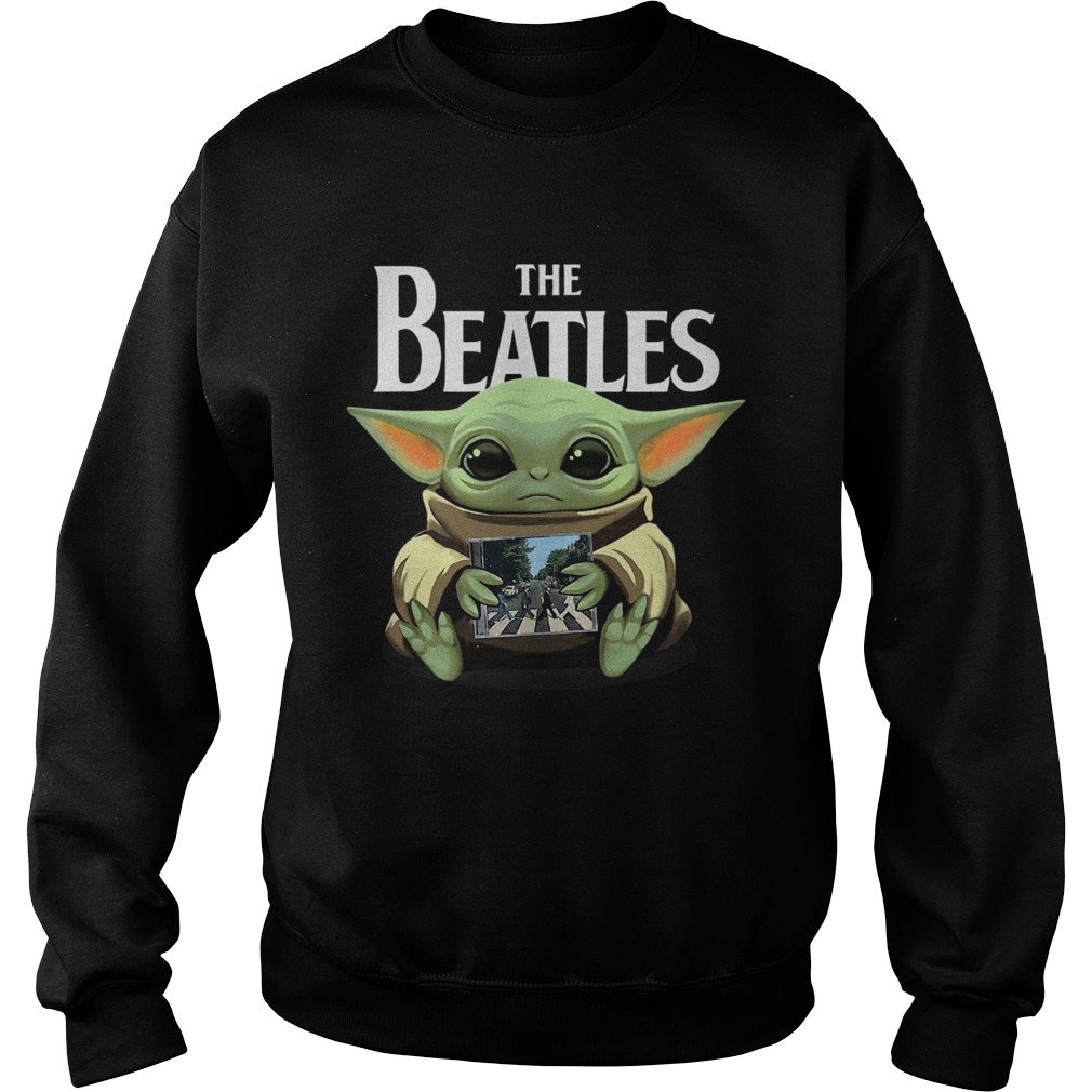 1577957702Baby Yoda Hug The Beatles Sweatshirt