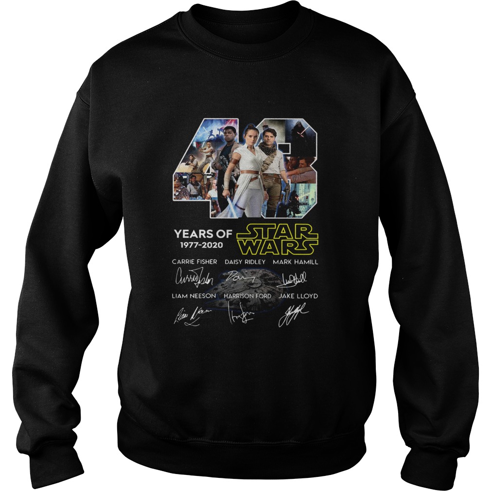 43 Years Of Star Wars Skywalker Characters Signatures Sweatshirt