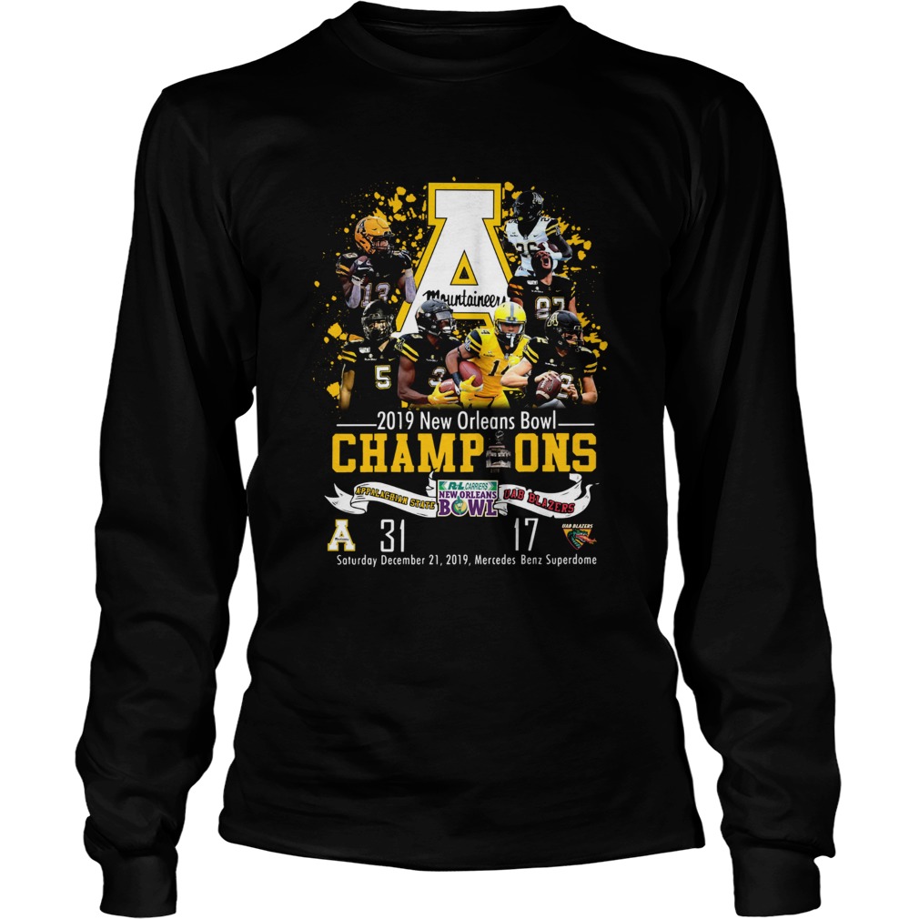 Appalachian State Mountaineers 2019 New Orleans Bowl Champions LongSleeve