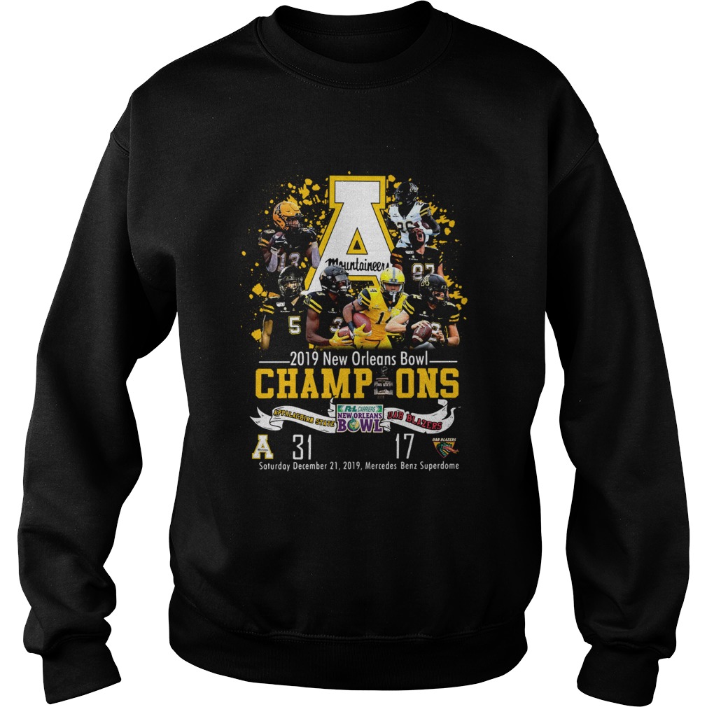 Appalachian State Mountaineers 2019 New Orleans Bowl Champions Sweatshirt