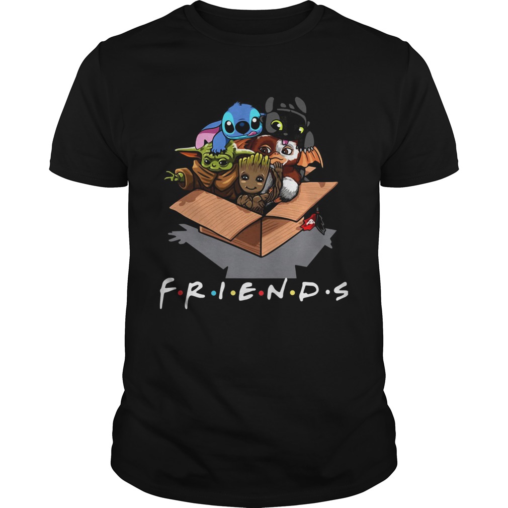 Baby Groot Baby Stitch And Baby Toothless Baby Yoda Baby Gizmo Friends shirt