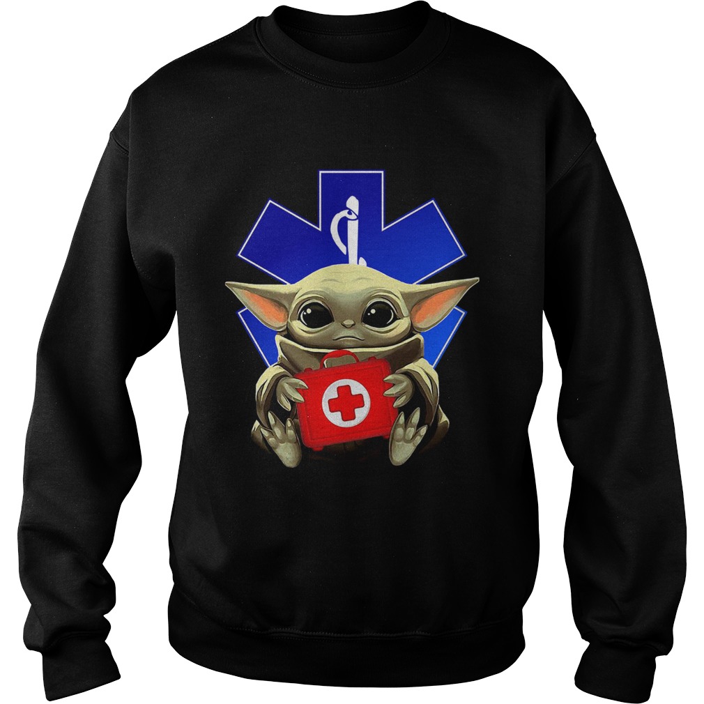 Baby Yoda And Paramedic Sweatshirt
