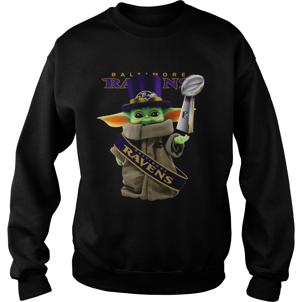 Baby Yoda Baltimore Ravens Cup Sweatshirt