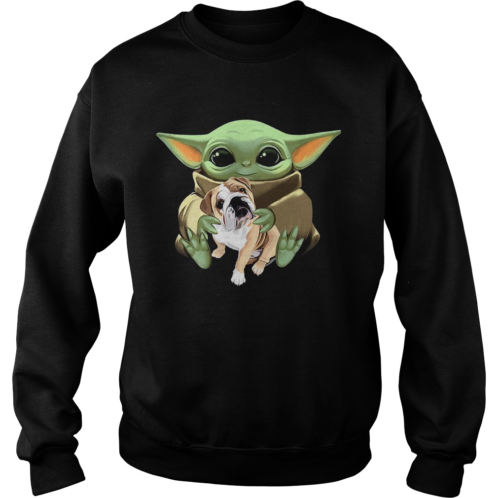 Baby Yoda Hug Bulldog Sweatshirt