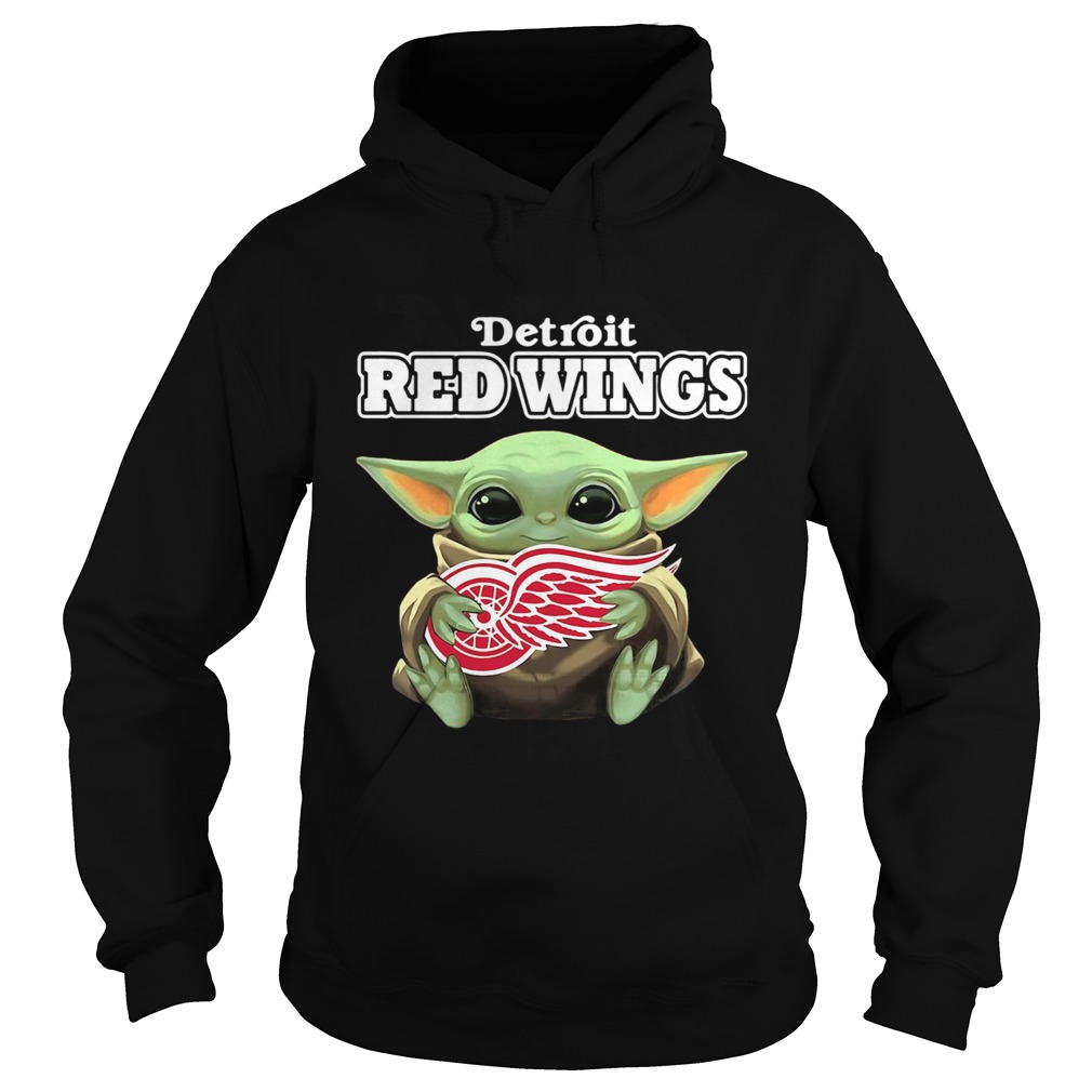 Baby Yoda Hug Detroit Red Wings Hoodie