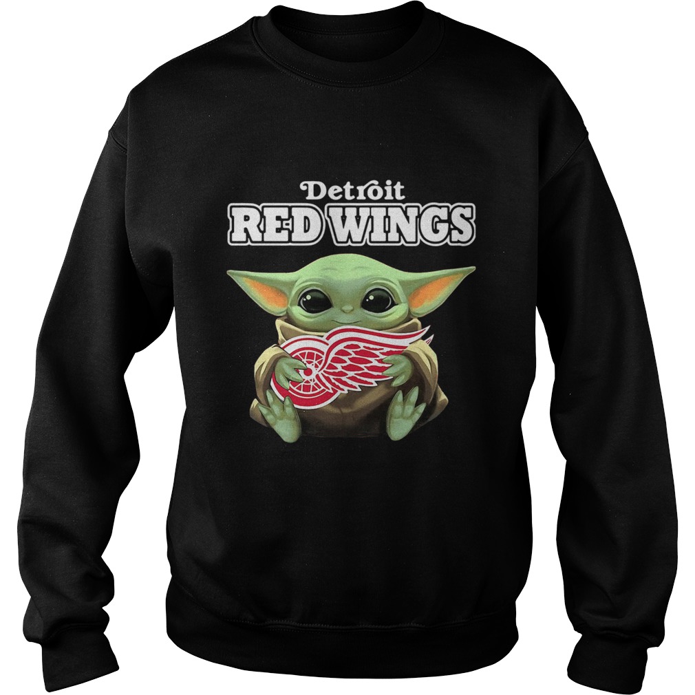 Baby Yoda Hug Detroit Red Wings Sweatshirt