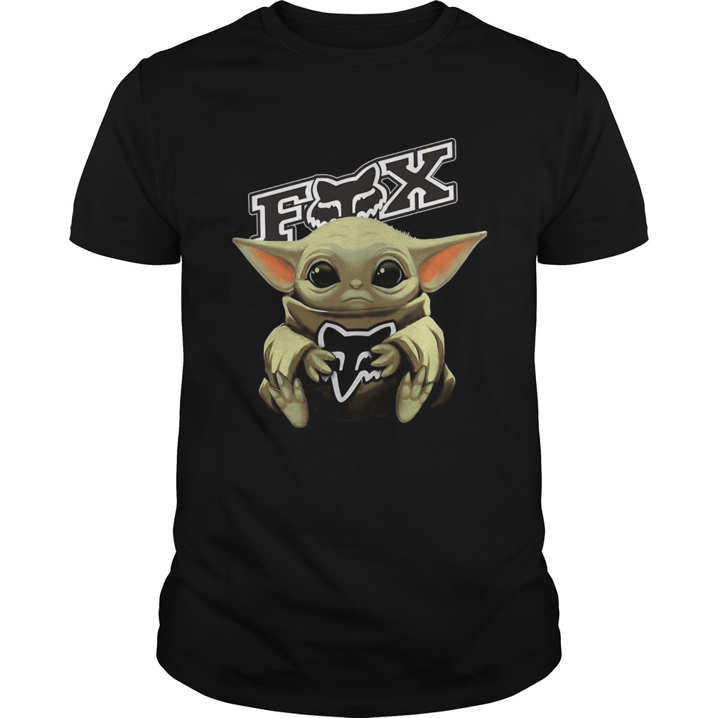 Baby Yoda Hug Fox Racing shirt