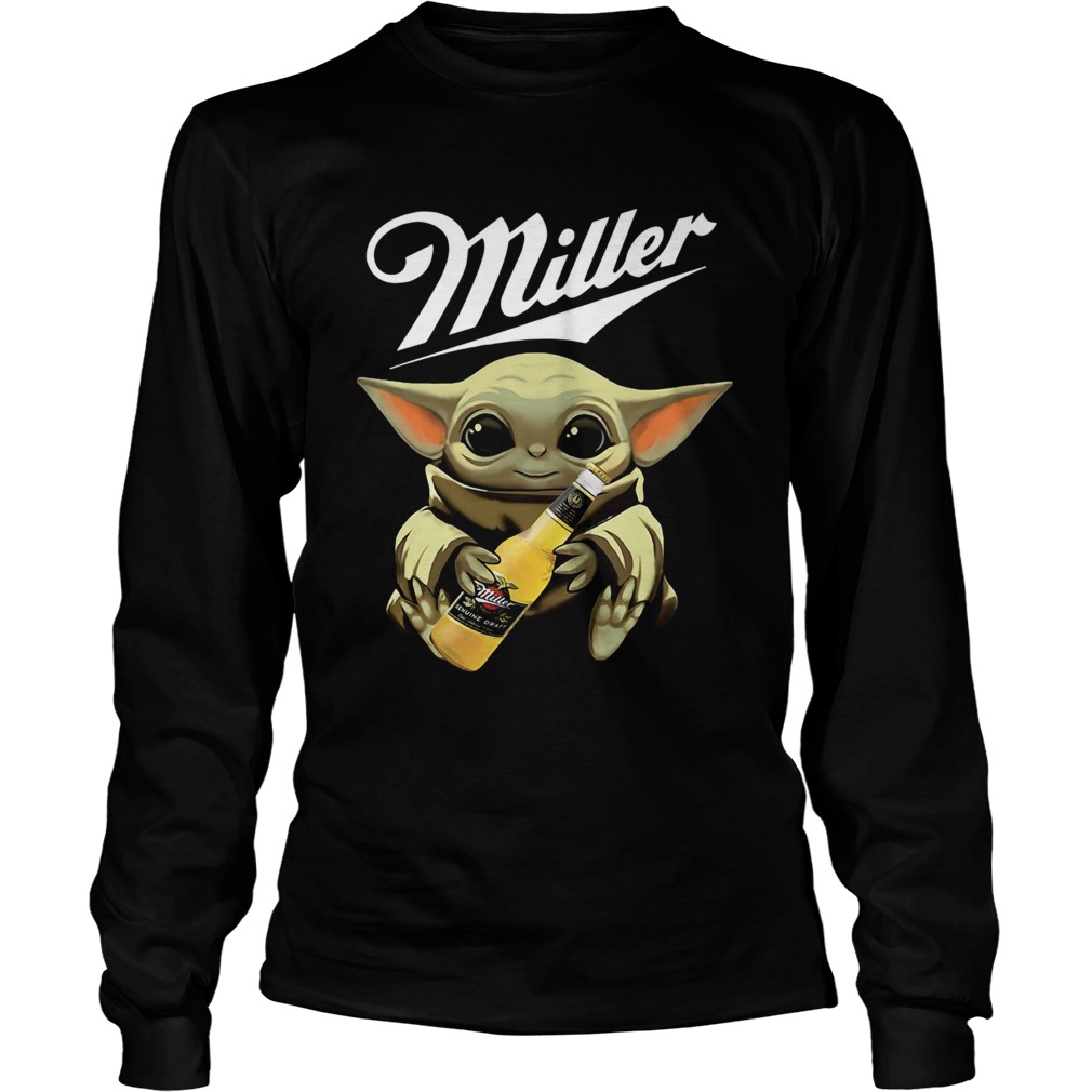 Baby Yoda Hug Miller Genuine Draft LongSleeve