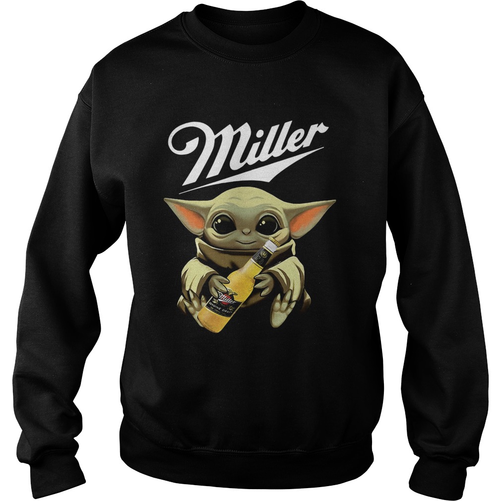 Baby Yoda Hug Miller Genuine Draft Sweatshirt
