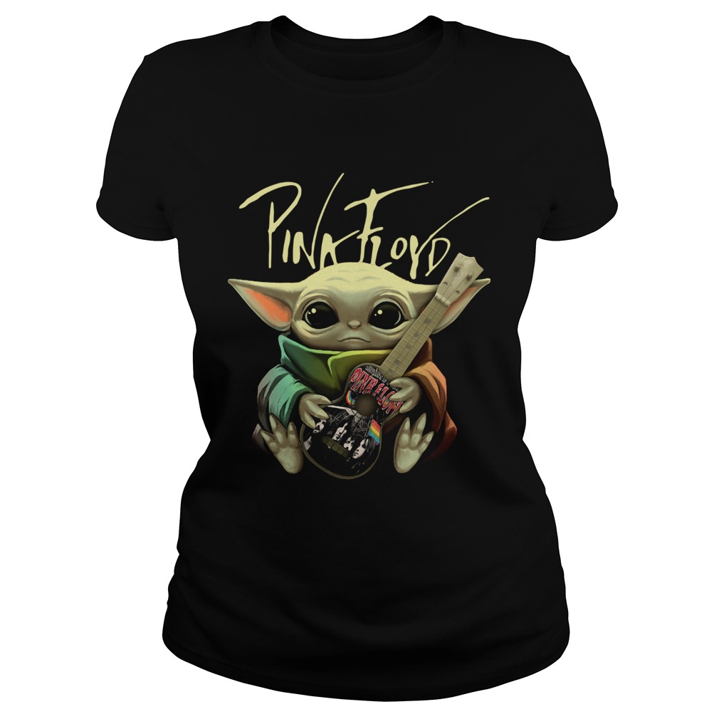 Baby Yoda Hug Pink Floyd Classic Ladies