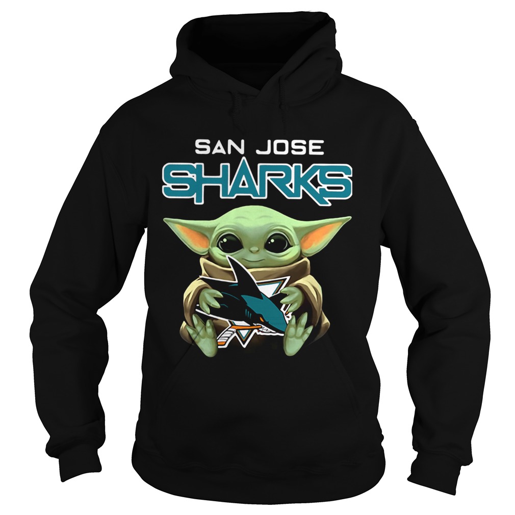 Baby Yoda Hug San Jose Sharks Hoodie