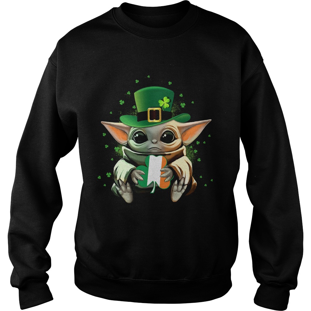 Baby Yoda Hug St Patricks Day Sweatshirt