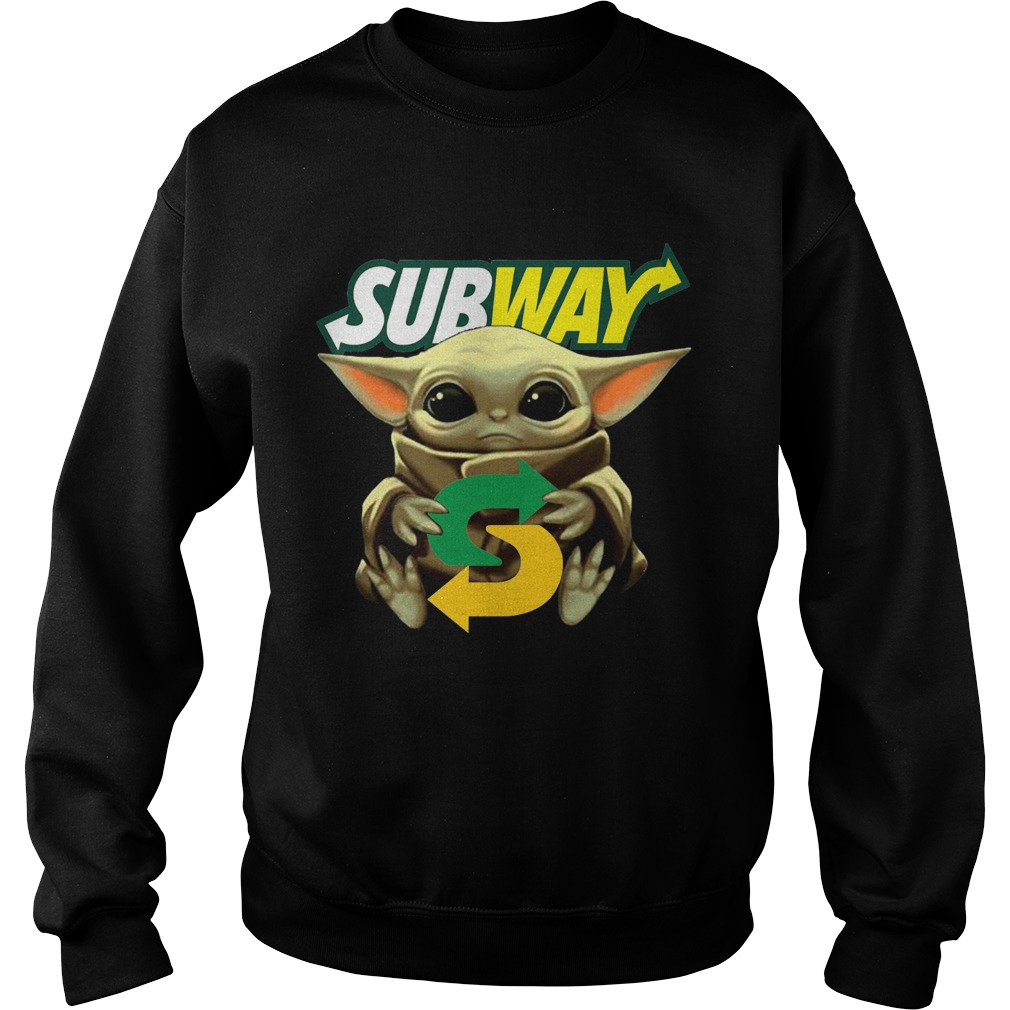 Baby Yoda Hug Subway Sweatshirt