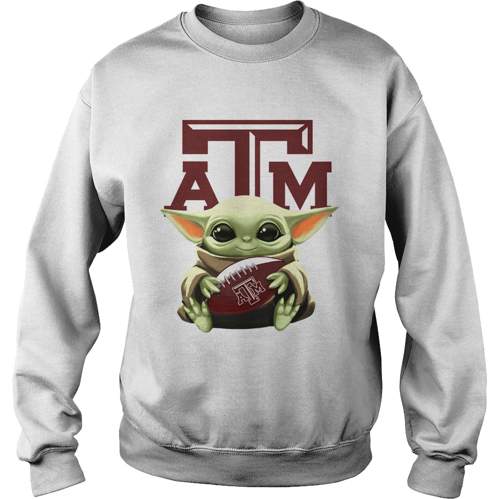 Baby Yoda Hug Texas AM Aggies Sweatshirt