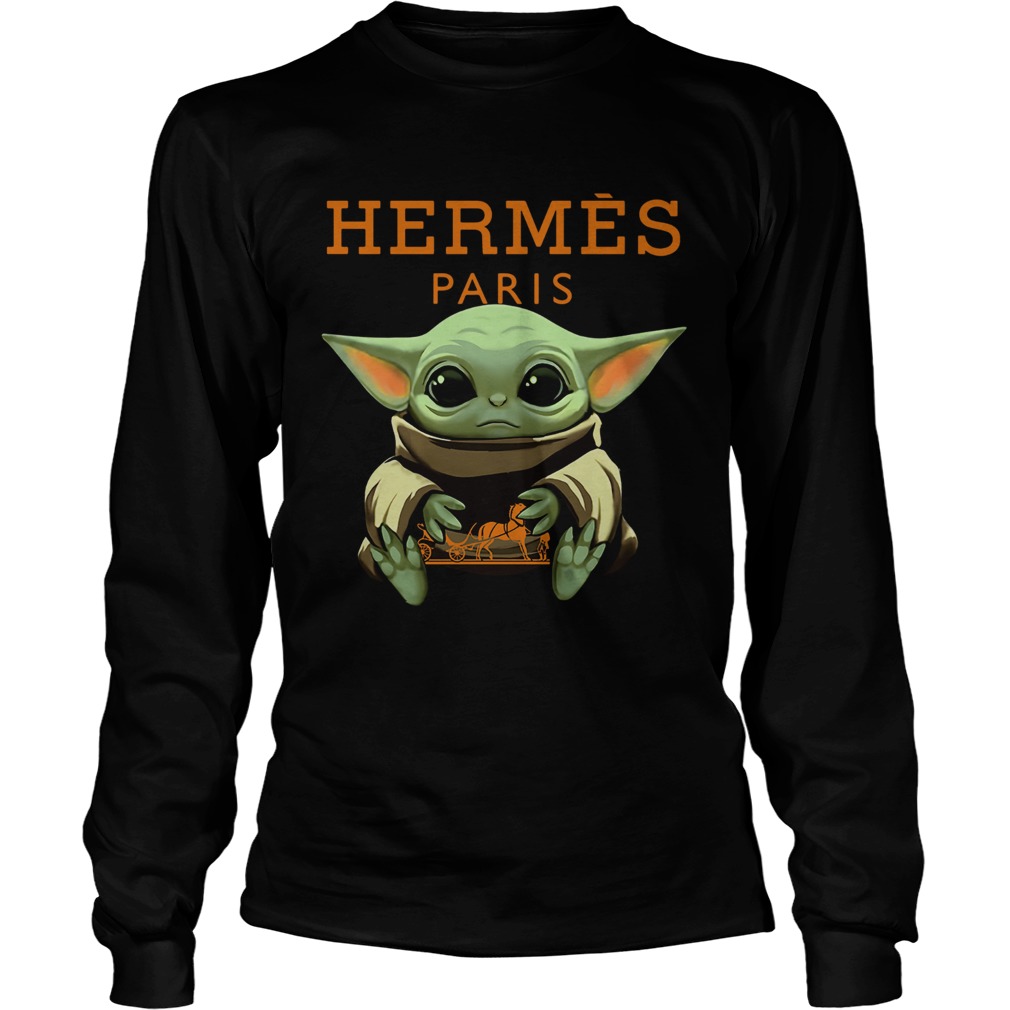 Baby Yoda Hugging Hermes Paris LongSleeve